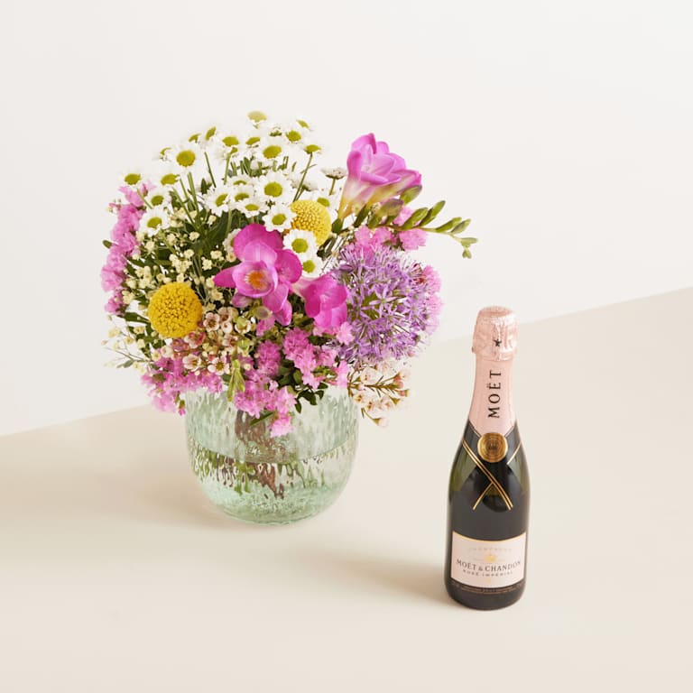 blume2000 Frühlingsleuchten mit Moet & Chandon Imperial Rosé 0 375l