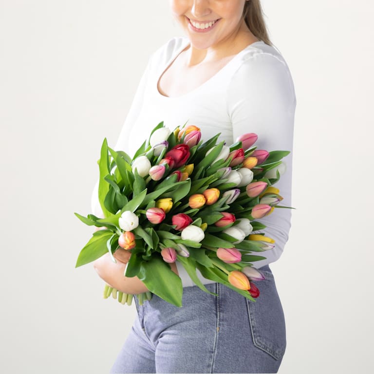 blume2000 Bunte Tulpen - 50 Stiele