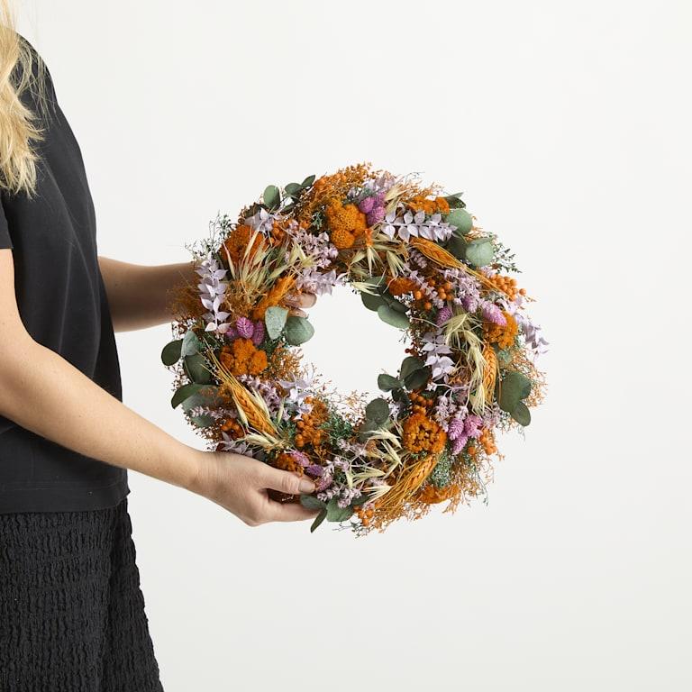 blume2000 Trockenblumenkranz Sweet Orange
