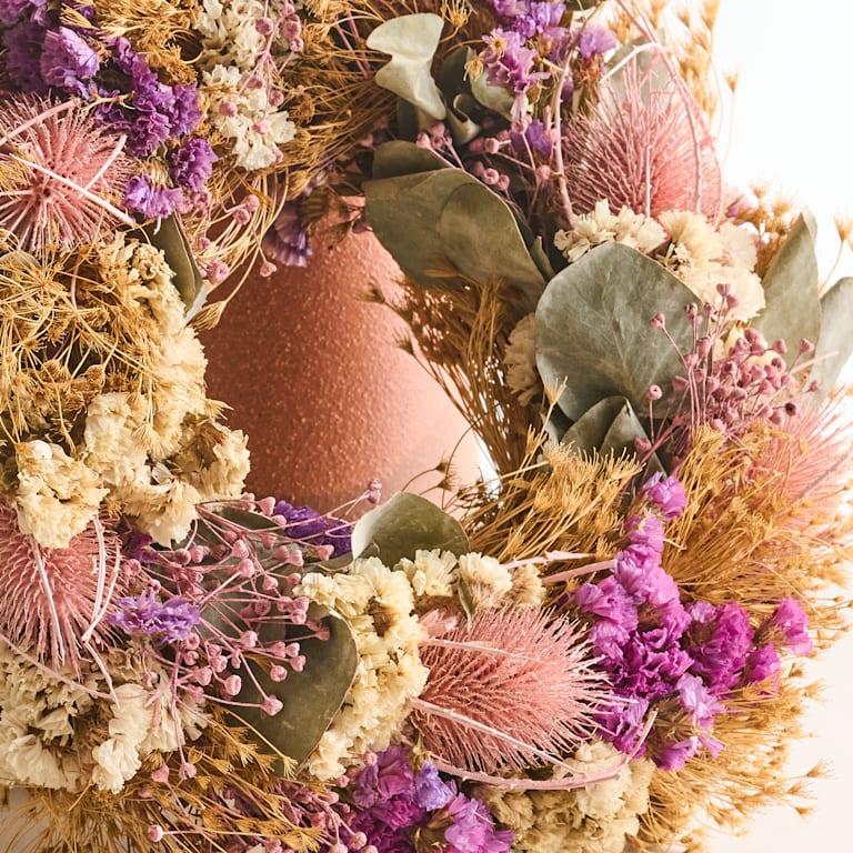 blume2000 Trockenblumenkranz Lila Zeitlich begrenztes Angebot