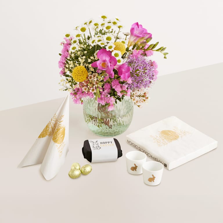 blume2000 Frühlingsleuchten mit Geschenkset Ostergold