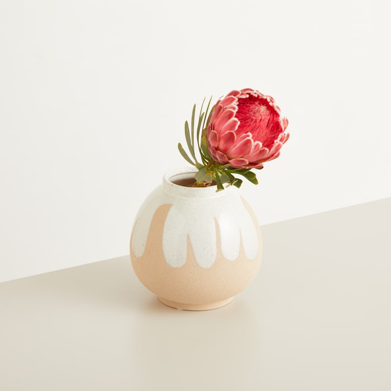 blume2000 Keramik Vase Creme/Sand