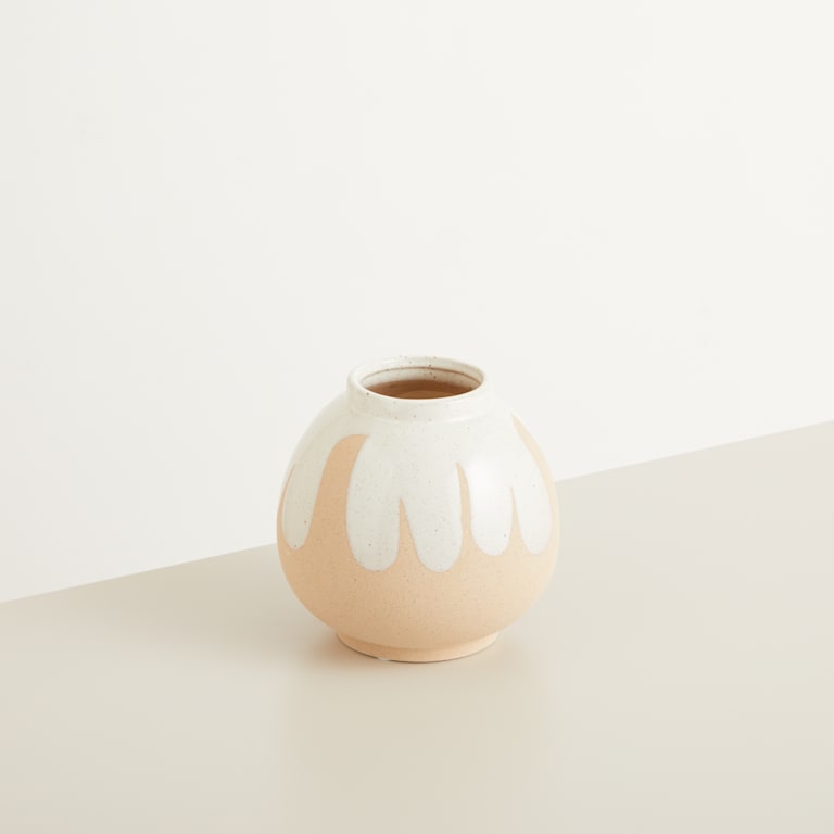 blume2000 Keramik Vase Creme/Sand Bis zu 50% Rabatt