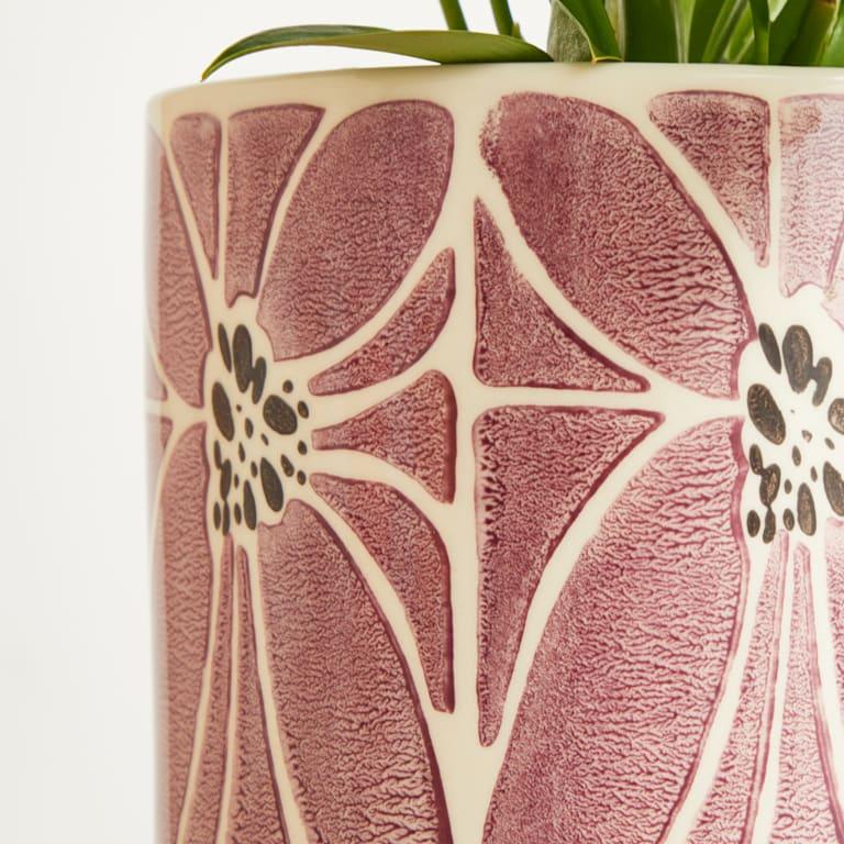 blume2000 Keramik Übertopf Blume Lila - 12 cm Bis zu 65% Rabatt