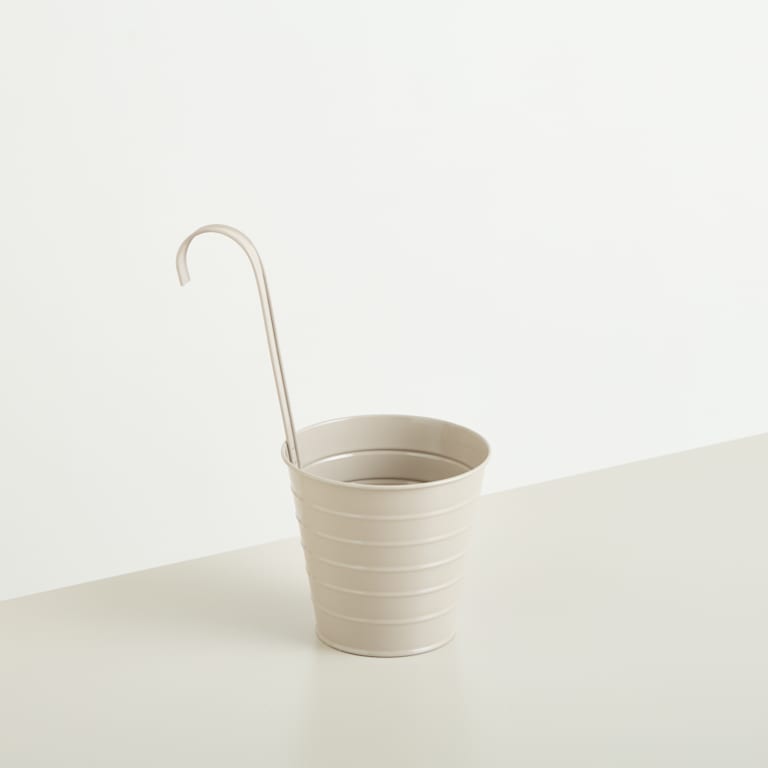 blume2000 Metall Hängetopf Taupe - 13 cm