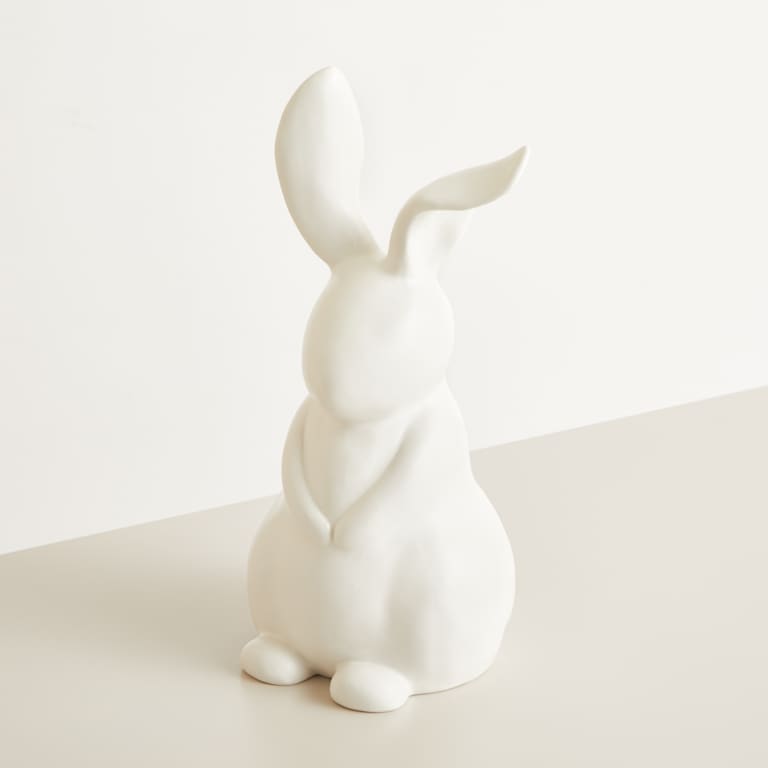 blume2000 Deko Keramik Hase Weiß