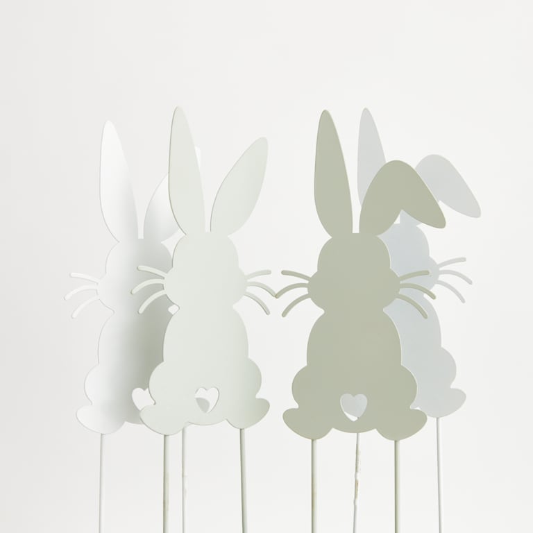 blume2000 Deko Metall Stecker Hase 4er-Set