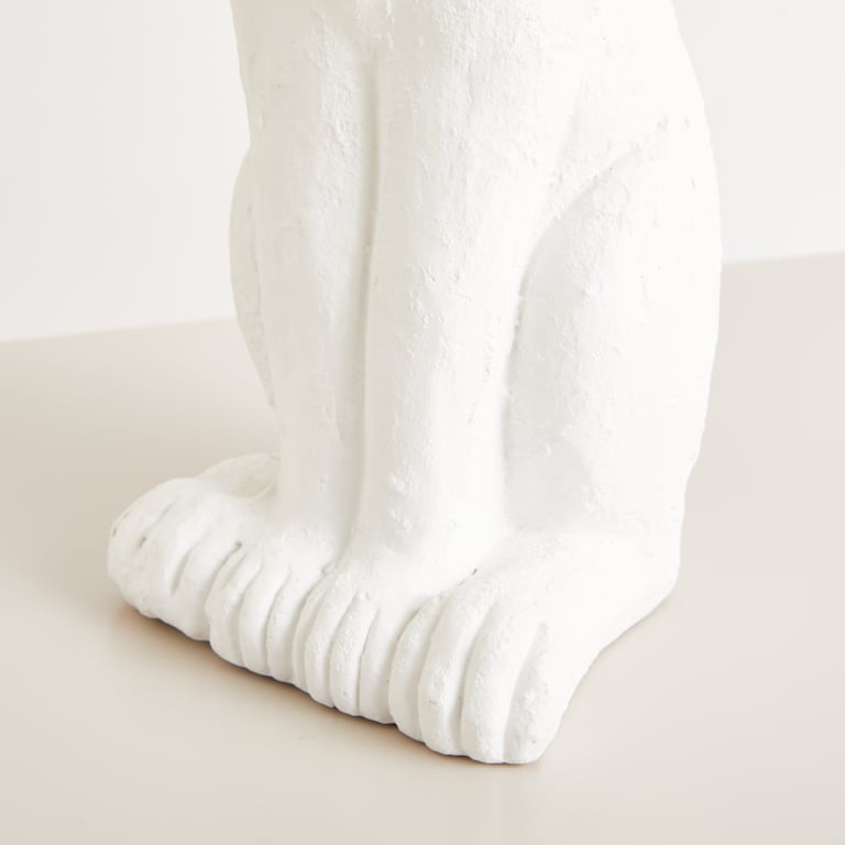 blume2000 Deko Fiberglas Hase Schräg Sitzend Weiß 2025
