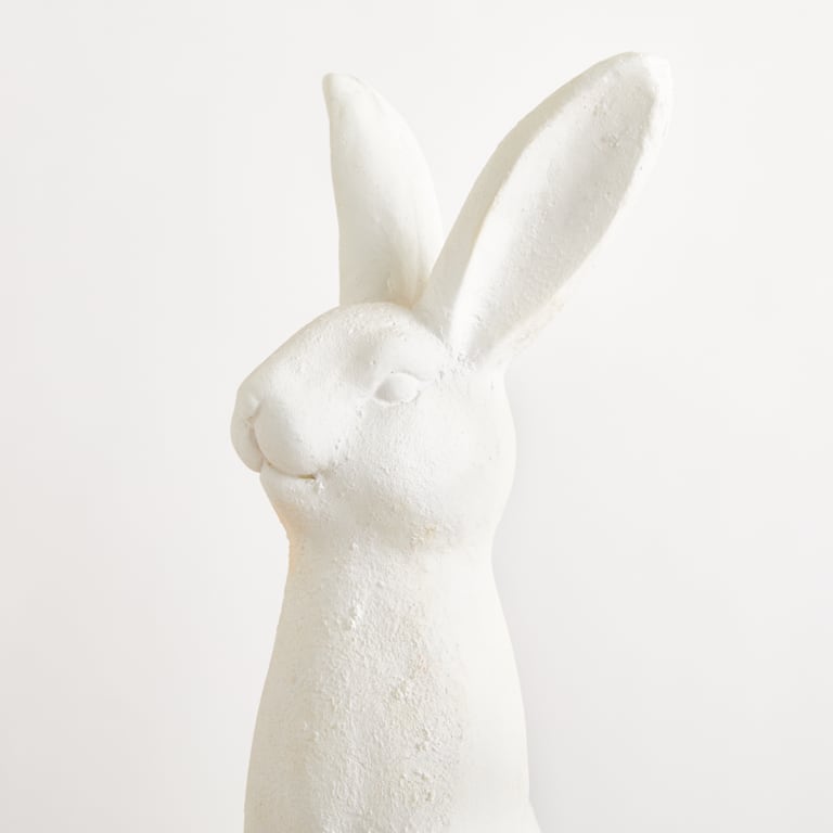 blume2000 Deko Fiberglas Hase Sitzend Weiß Online