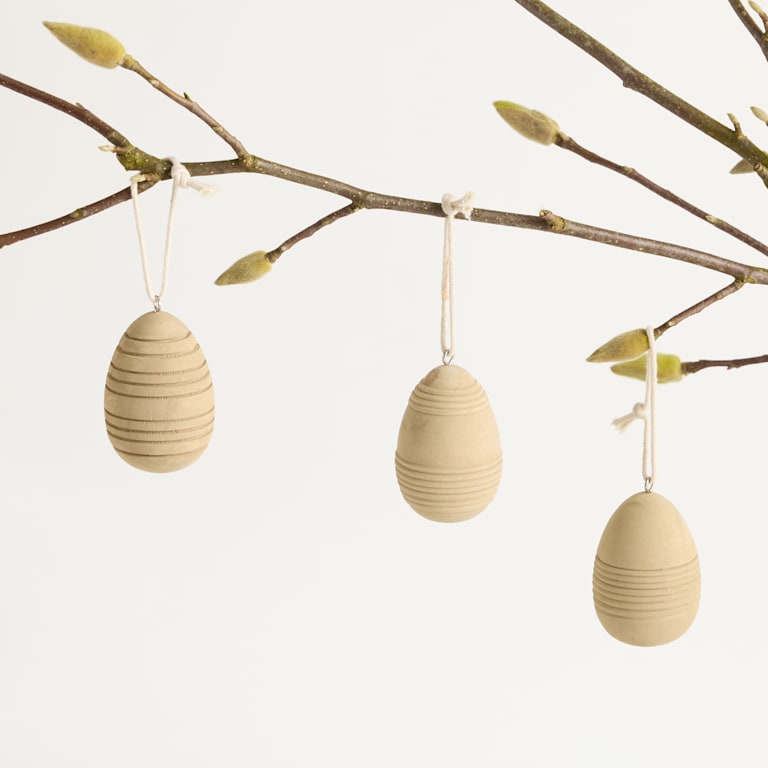 blume2000 Holz Hänger Ei 3er-Set Schlussverkauf