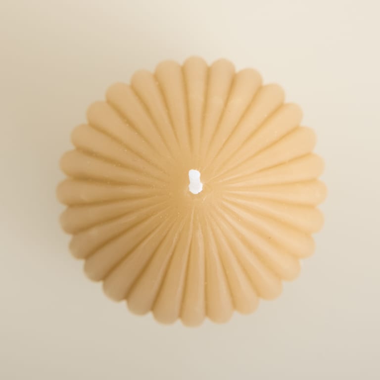blume2000 Kerze Ei Rille Beige Blitzverkäufe