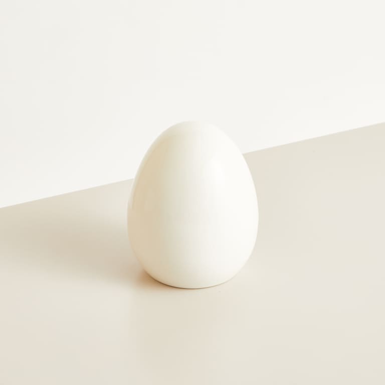 blume2000 Deko Keramik Ei Weiß