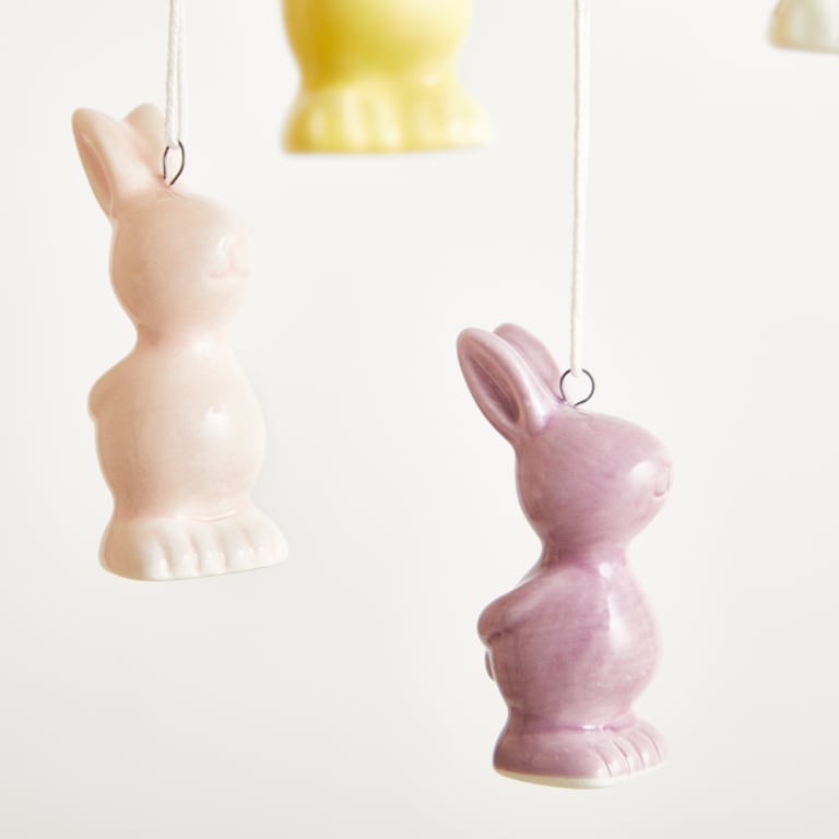 blume2000 Deko Keramik Hänger Hase Figur 4er-Set Valentinstagsangebot