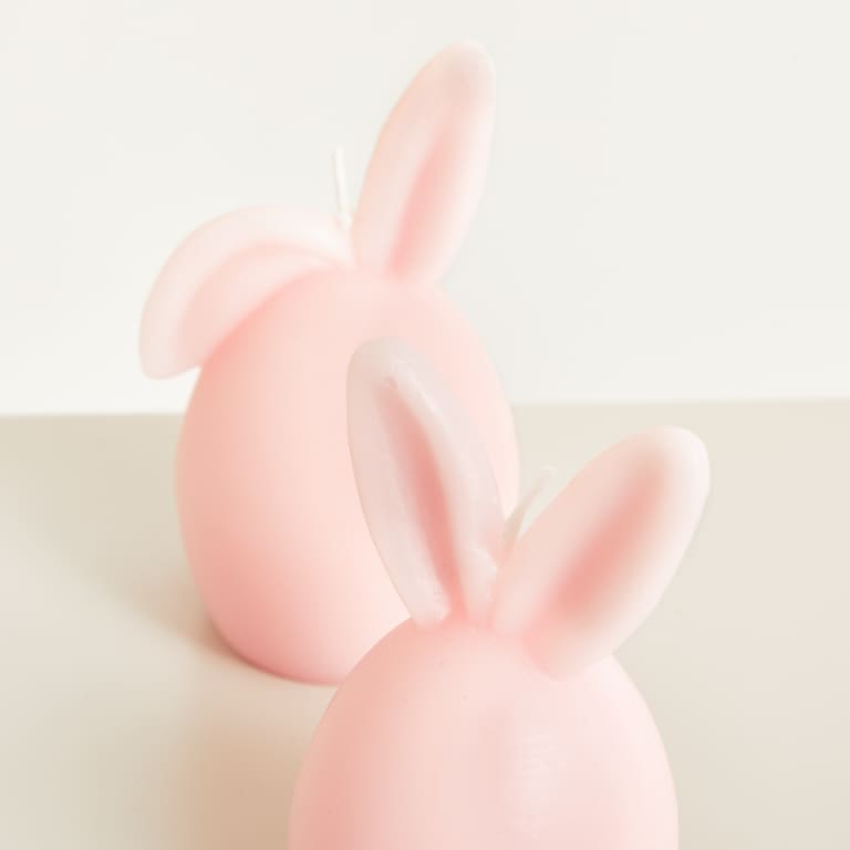 blume2000 Deko Kerze Hase Schlappohr Rosa Kauf eins, bekomm eins gratis