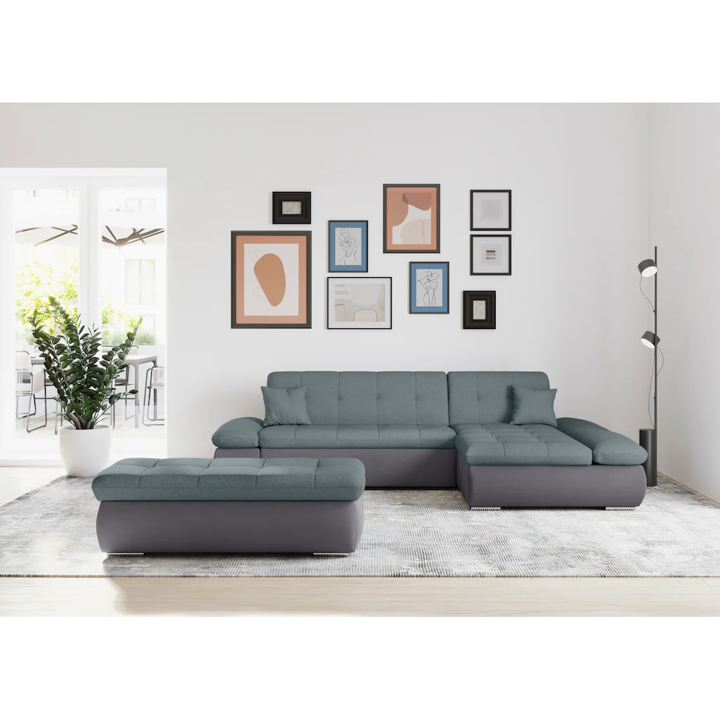 DOMO collection Ecksofa »Moric B/T/H 300/172/80 cm auch in Cord L-Form« XXL-Format wahlweise auch mit Bettfunktion und Armverstellung kaufen JETZT KAUFEN