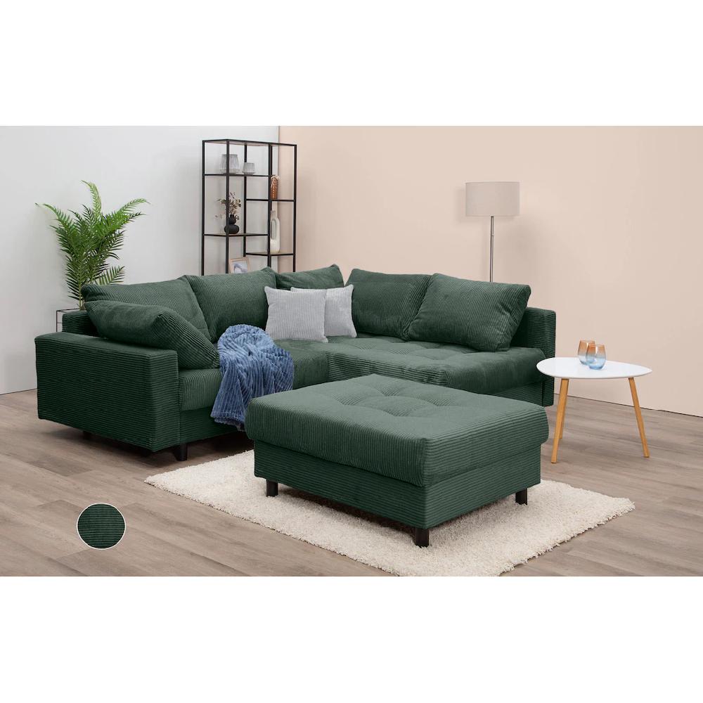 Home affaire Ecksofa Toni L-Form inklusive Hocker und Rückenkissen kaufen