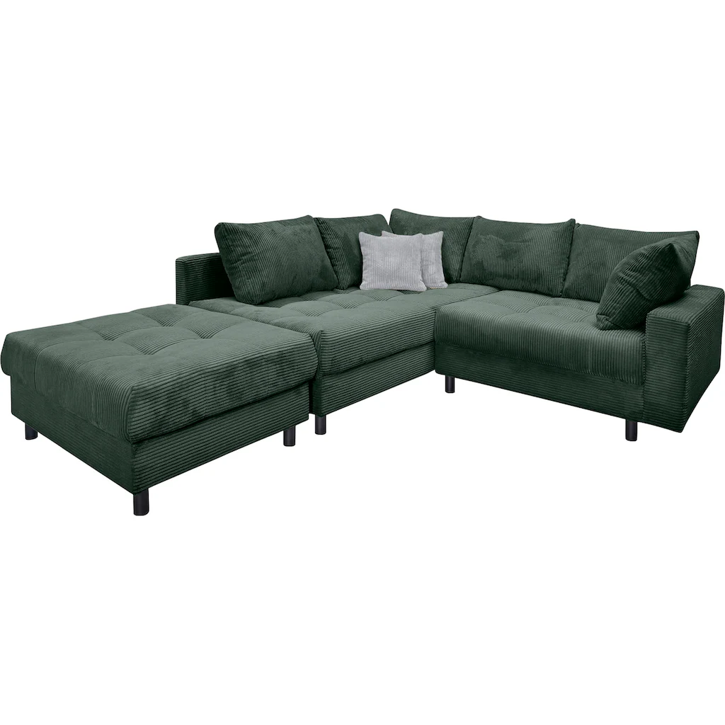 Home affaire Ecksofa Toni L-Form inklusive Hocker und Rückenkissen kaufen Bis zu 60% Rabatt