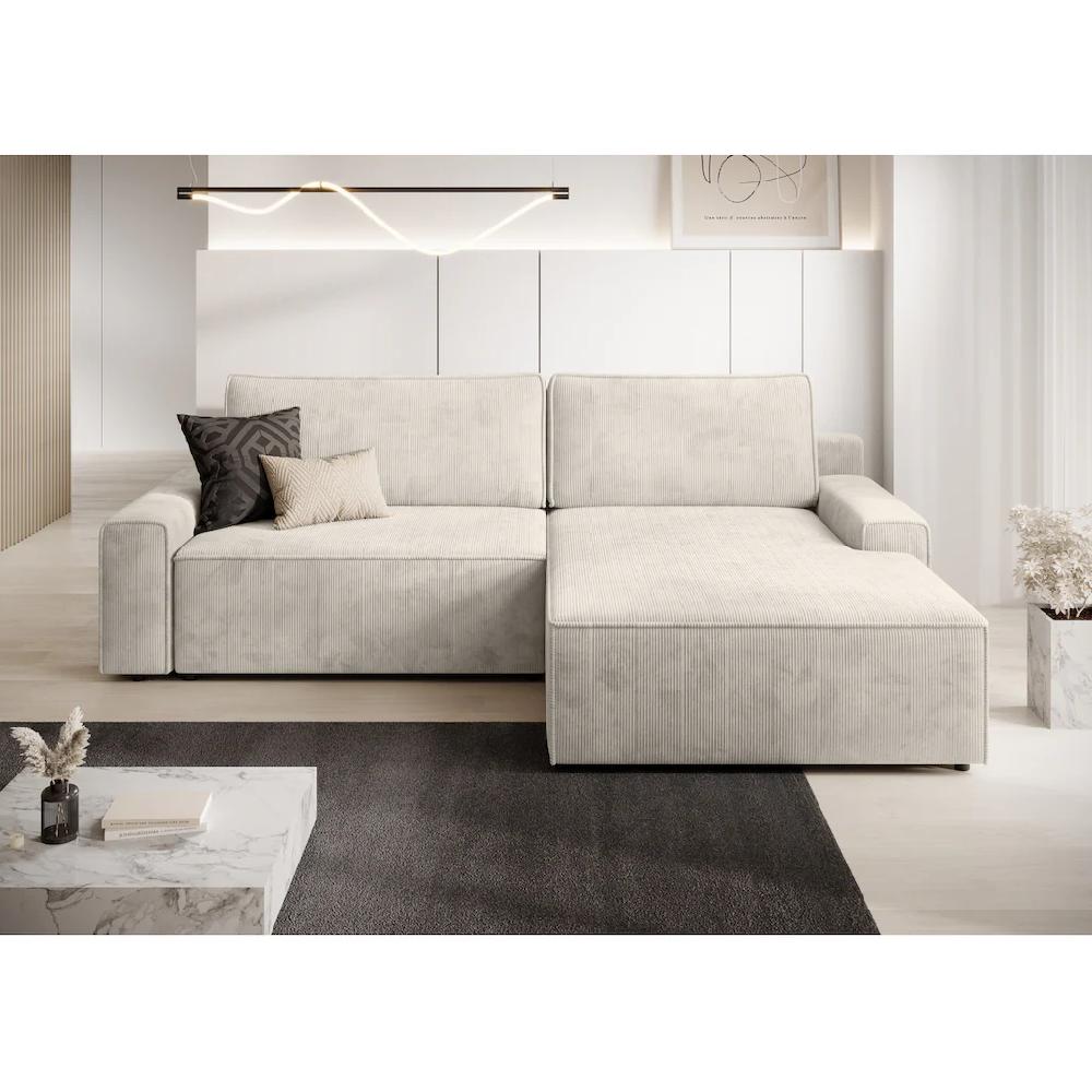 TRENDMANUFAKTUR Ecksofa »Challenge Schlafsofa mit Bettkasten Couch in L-Form Breite 245 cm« Recamiere beidseitig montierbar mit Bettfunktion trendiger Cordstoff kaufen