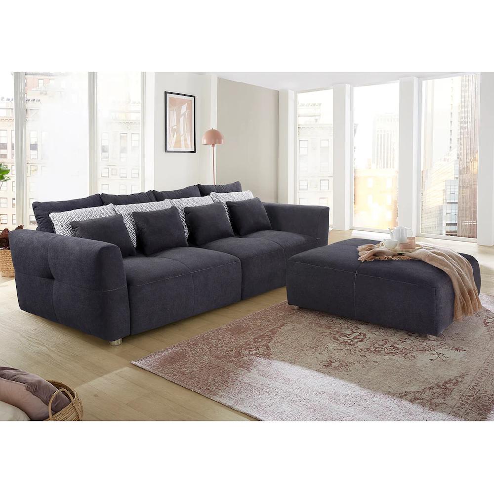 Jockenhöfer Gruppe Big-Sofa Gulliver mit Federkernpolsterung und 12 Kissen kaufen Kostenloser Versand international