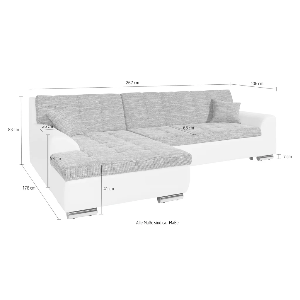 DOMO collection Ecksofa mit Bettfunktion online kaufen Fabrikladen