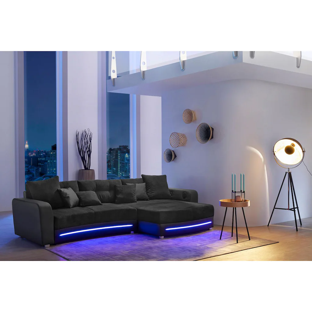 Jockenhöfer Gruppe Ecksofa Laredo inklusive RGB-LED-Beleuchtung und Bluetooth-Soundsystem kaufen