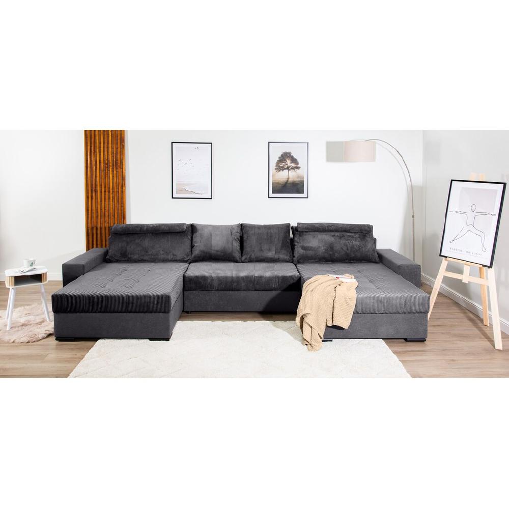 COLLECTION AB Wohnlandschaft »XXXL-Josy Relax U-Form Breite 352 cm mit 2 gleich großen Recamieren« inkl. Bettfunktion Bettkasten mit 4 Rückenkissen in zwei Größen