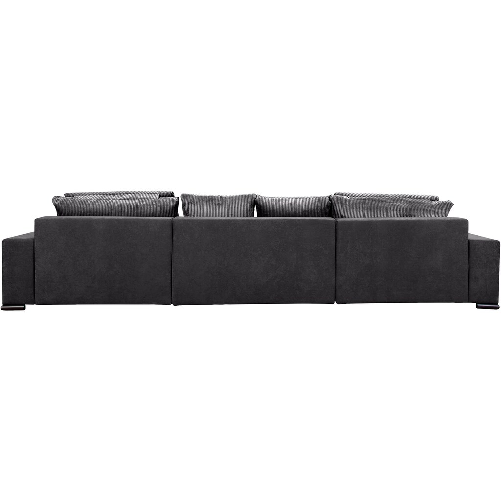 COLLECTION AB Wohnlandschaft »XXXL-Josy Relax U-Form Breite 352 cm mit 2 gleich großen Recamieren« inkl. Bettfunktion Bettkasten mit 4 Rückenkissen in zwei Größen Hotsell