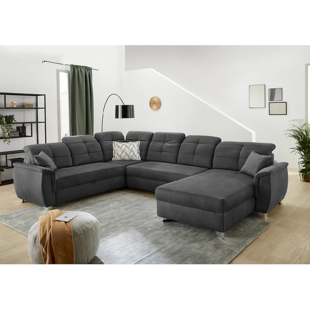Jockenhöfer Gruppe Wohnlandschaft »Livorno U-Form« mit 7 individuell verstellbaren Kopfteilen Bett- und Relaxfunktion kaufen