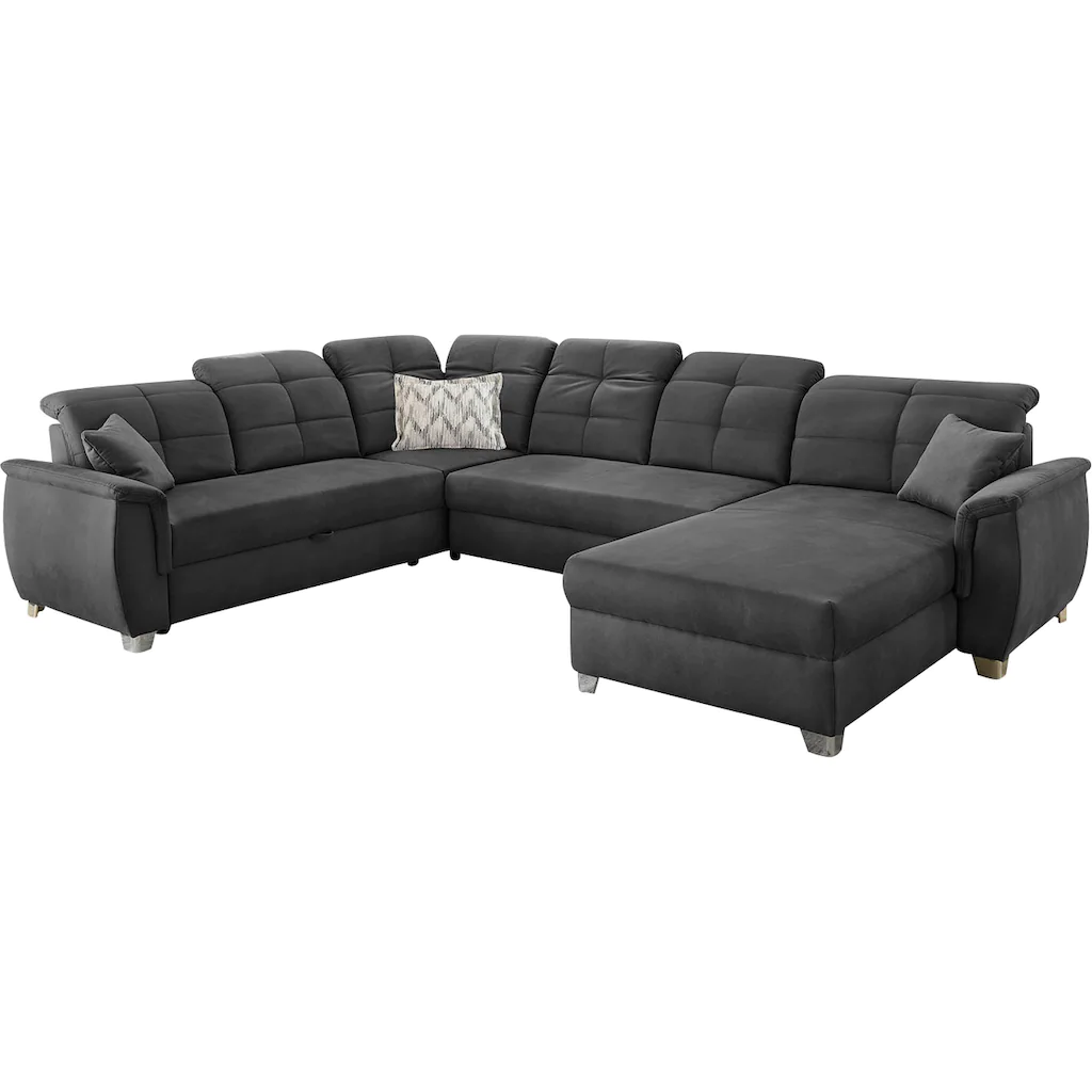 Jockenhöfer Gruppe Wohnlandschaft »Livorno U-Form« mit 7 individuell verstellbaren Kopfteilen Bett- und Relaxfunktion kaufen im Angebot