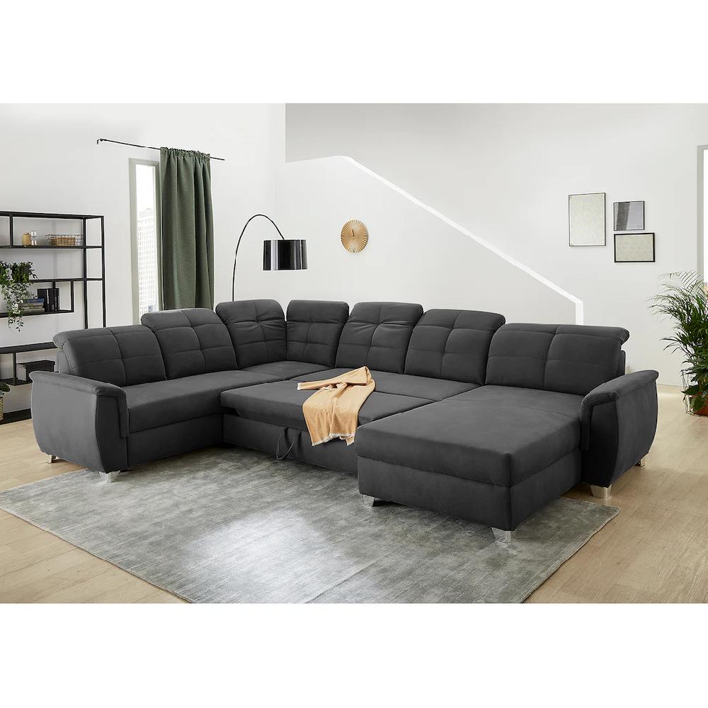 Jockenhöfer Gruppe Wohnlandschaft »Livorno U-Form« mit 7 individuell verstellbaren Kopfteilen Bett- und Relaxfunktion kaufen im Angebot
