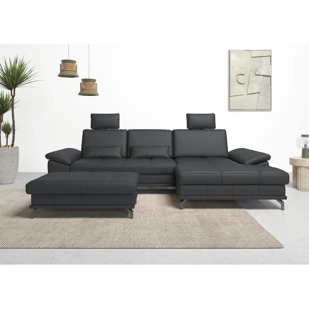 Places of Style Ecksofa Costello mit Sitztiefenverstellung und Armlehnfunktion incl. 3 Nierenkissen kaufen