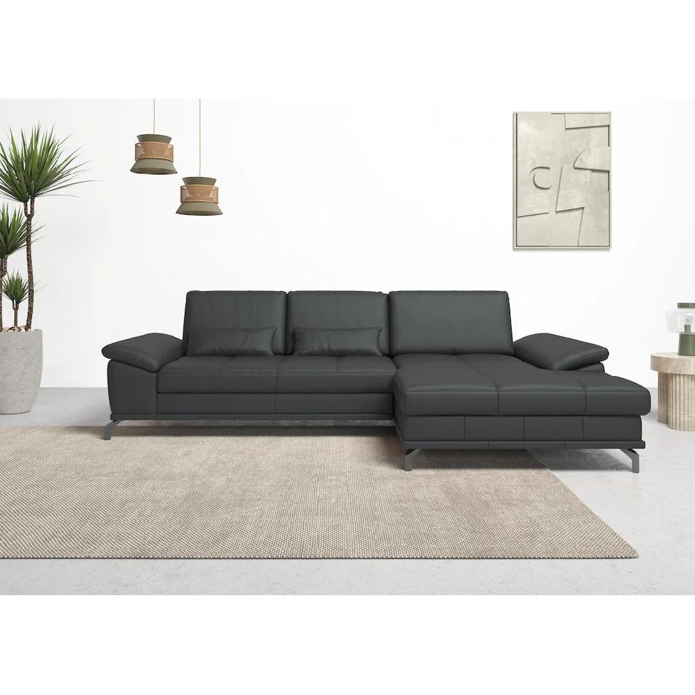 Places of Style Ecksofa Costello mit Sitztiefenverstellung und Armlehnfunktion incl. 3 Nierenkissen kaufen Meist gekauft