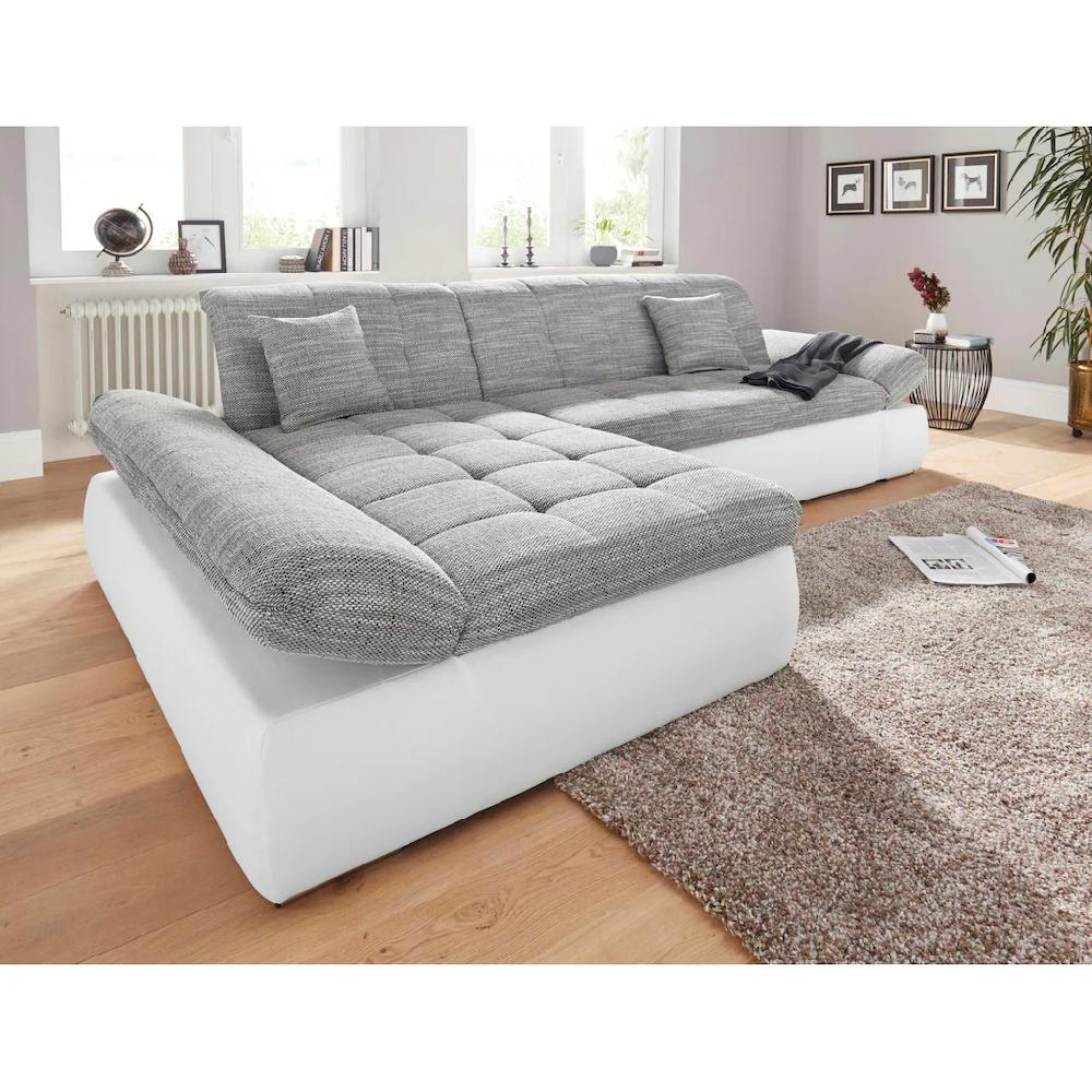 DOMO collection Ecksofa »PB Moric wahlweise mit Bettfunktion + Armteilverstellung L-Form« im XXL-Format B/T/H:300/172/80 cm feine Steppung kaufen