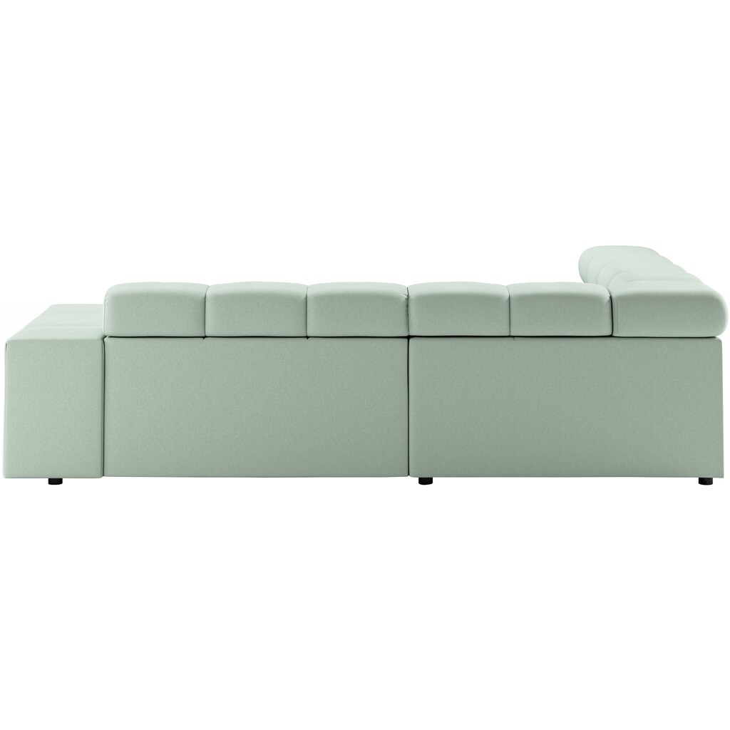 INOSIGN Ecksofa »Ancona incl. Kopfteilverstellung + 3 Zierkissen L-Form « wahlweise motorische Sitztiefenverstellung B/T(H: 249/215/70 cm kaufen Rabatt