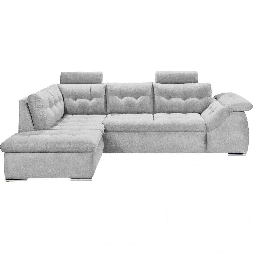 ED EXCITING DESIGN Ecksofa Oman mit Bettfunktion Bettkasten Armteilverstellung und Kopfstützen kaufen Großer Ausverkauf