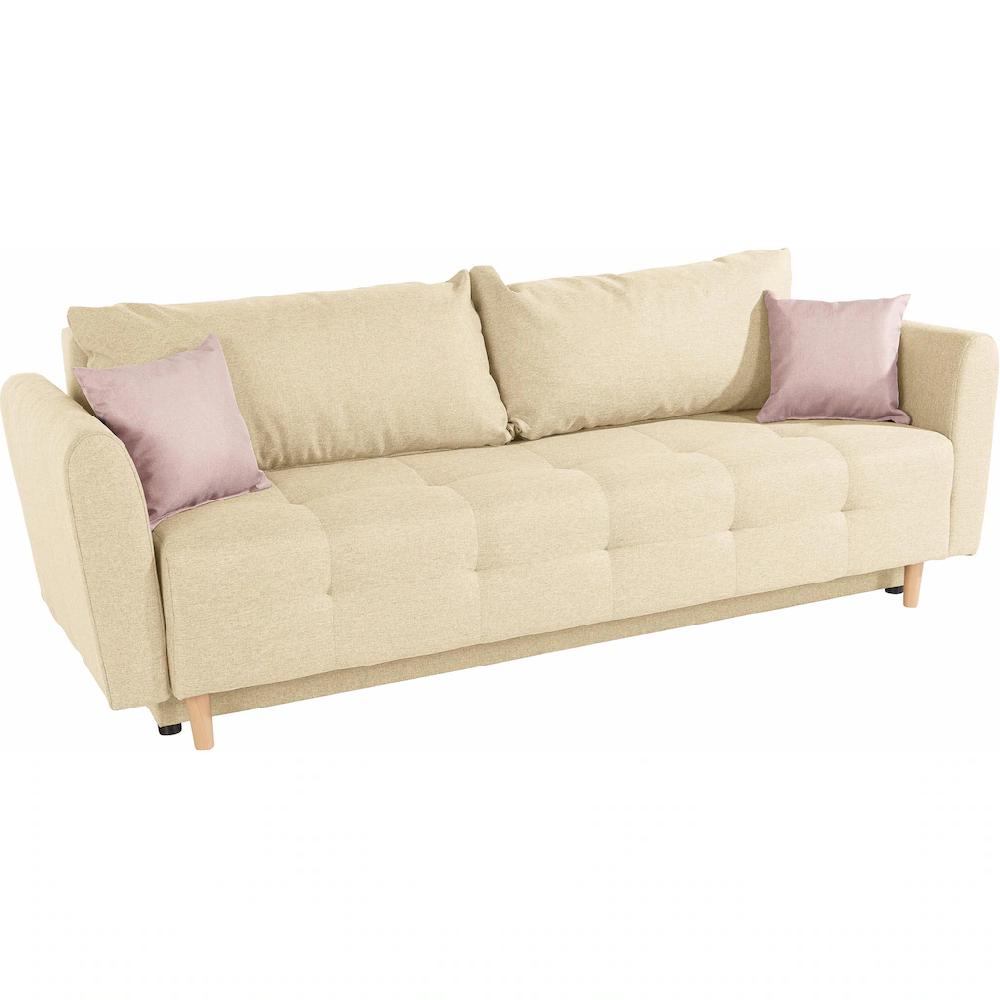 INOSIGN Schlafsofa »Nordic« inklusive Bettkasten und Zierkissen kaufen Online Shopping