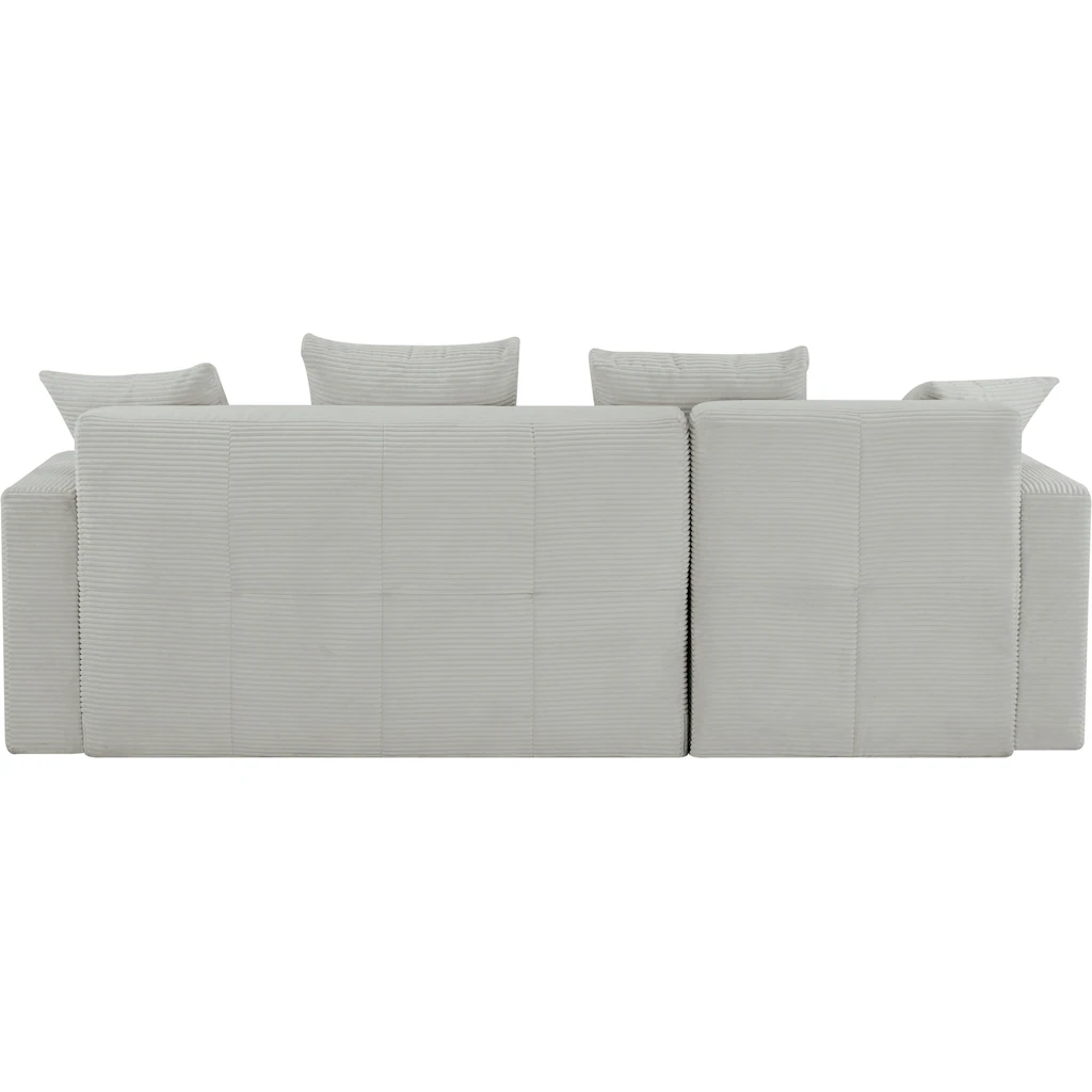 INOSIGN Ecksofa »KILLAM 217 cm L-Form mit Schlaffunktion u. Bettkasten« Recamiere rechts / links montierbar in Cord und Webstoff kaufen Heißer Verkauf
