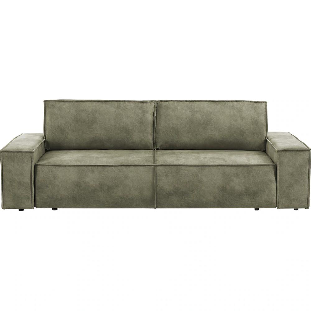 Home affaire 3-Sitzer »SHERWOOD Schlafsofa (257cm) Cord Samtvelours Vintage-Lederoptik« Schlaffunktion mit Bettkasten (ca. 136/200cm) kaufen Top Angebot