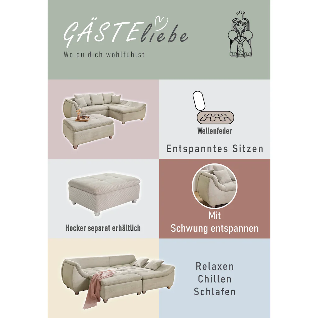Jockenhöfer Gruppe Ecksofa Genua incl. 3 loser Rücken- und 2 Zierkissen kaufen Tägliche Deals