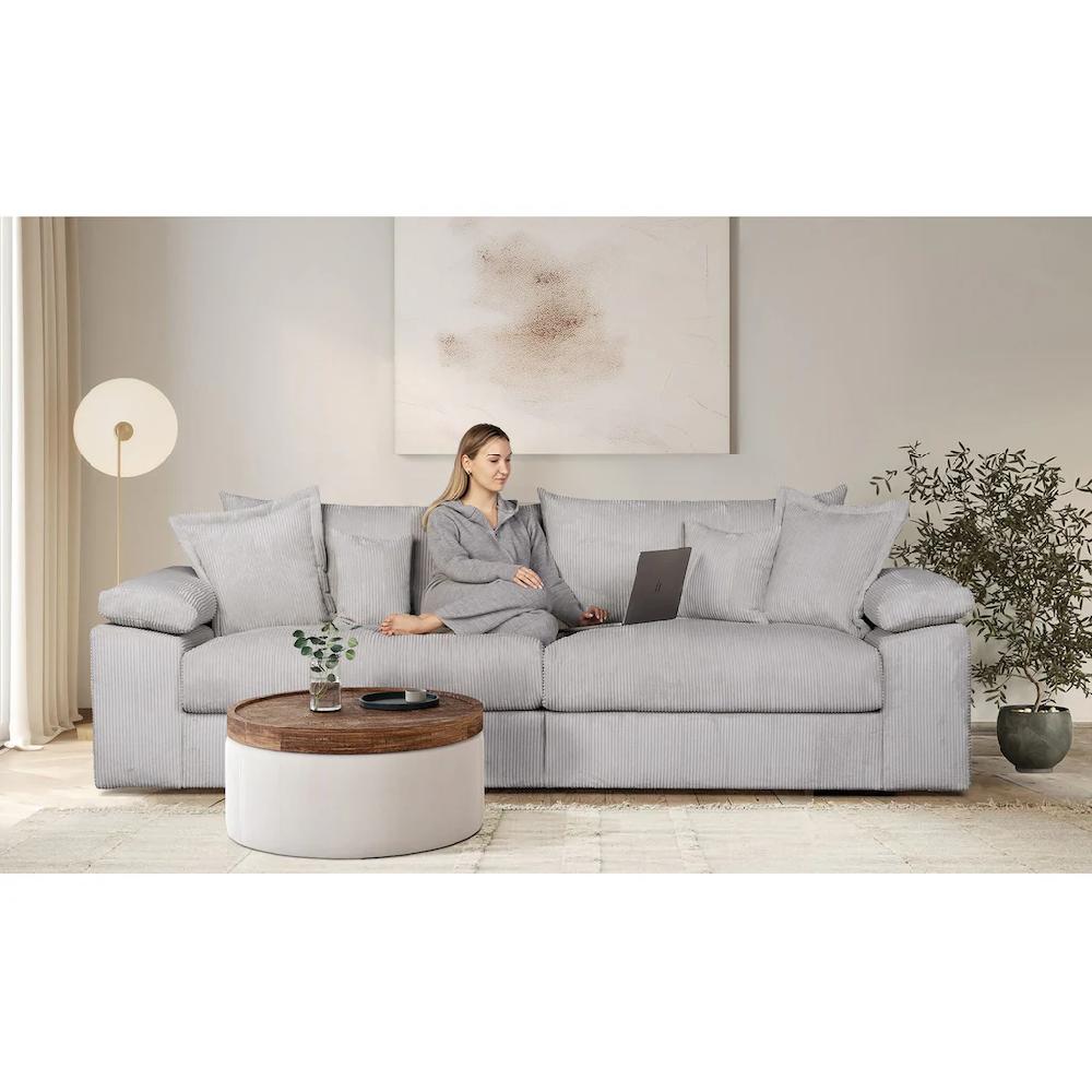 Home affaire Big-Sofa »Soft&Cosy XL - Breite 246 cm« Mega-Sofa in Cord Federkern-Polsterung kaufen