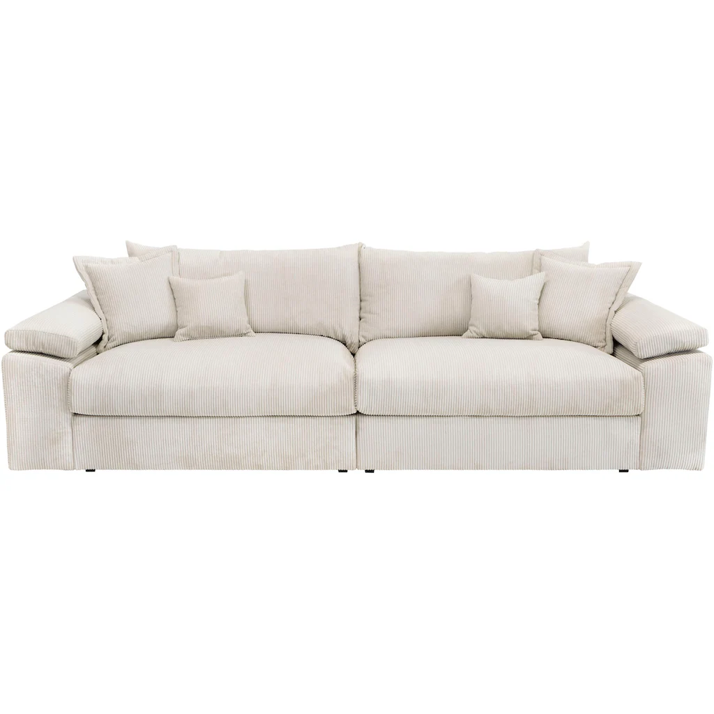 Home affaire Big-Sofa »Soft&Cosy XXL - Breite 303 cm« Mega-Sofa in Cord Federkern-Polsterung kaufen VIP-Rabatte