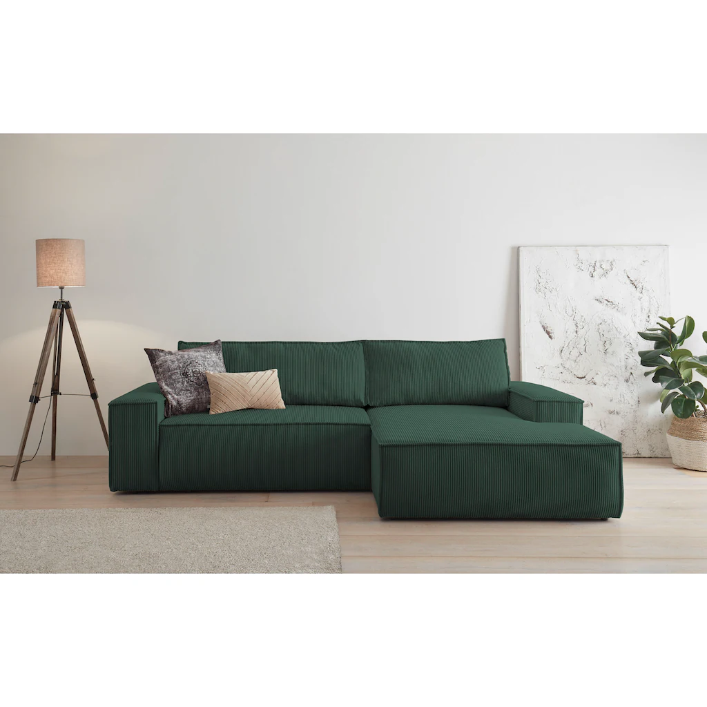 Ecksofa SHERWOOD Schlafsofa mit Bettkasten Cord-Bezug kaufen