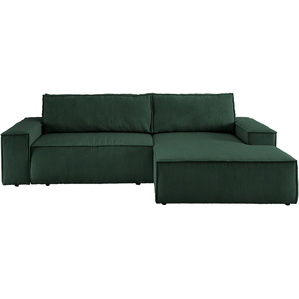 Ecksofa SHERWOOD Schlafsofa mit Bettkasten Cord-Bezug kaufen Tiefpreis