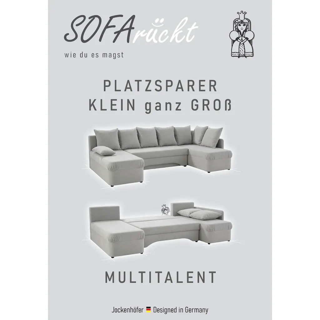 Jockenhöfer Gruppe Wohnlandschaft »Arktis U-Form« mit Schlaffunktion und Stauraum/Bettkasten Unser Dauertiefpreis kaufen Letzte 3 Tage
