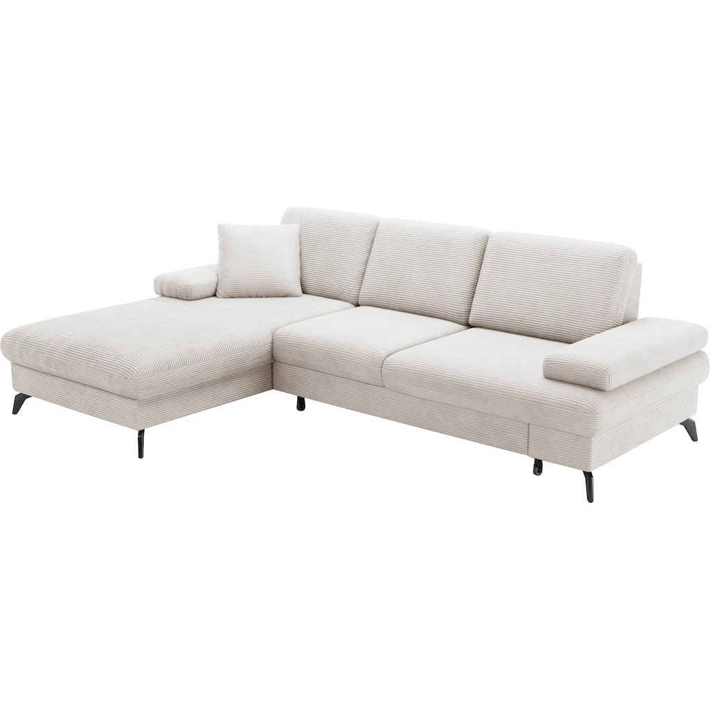 sit&more Ecksofa »Morris Jubi L-Form inklusive XXL-Liegefläche bzw. Schlaffunktion« Bettfunktion Armteilverstellung und 1 Zierkissen kaufen Letzter Tag