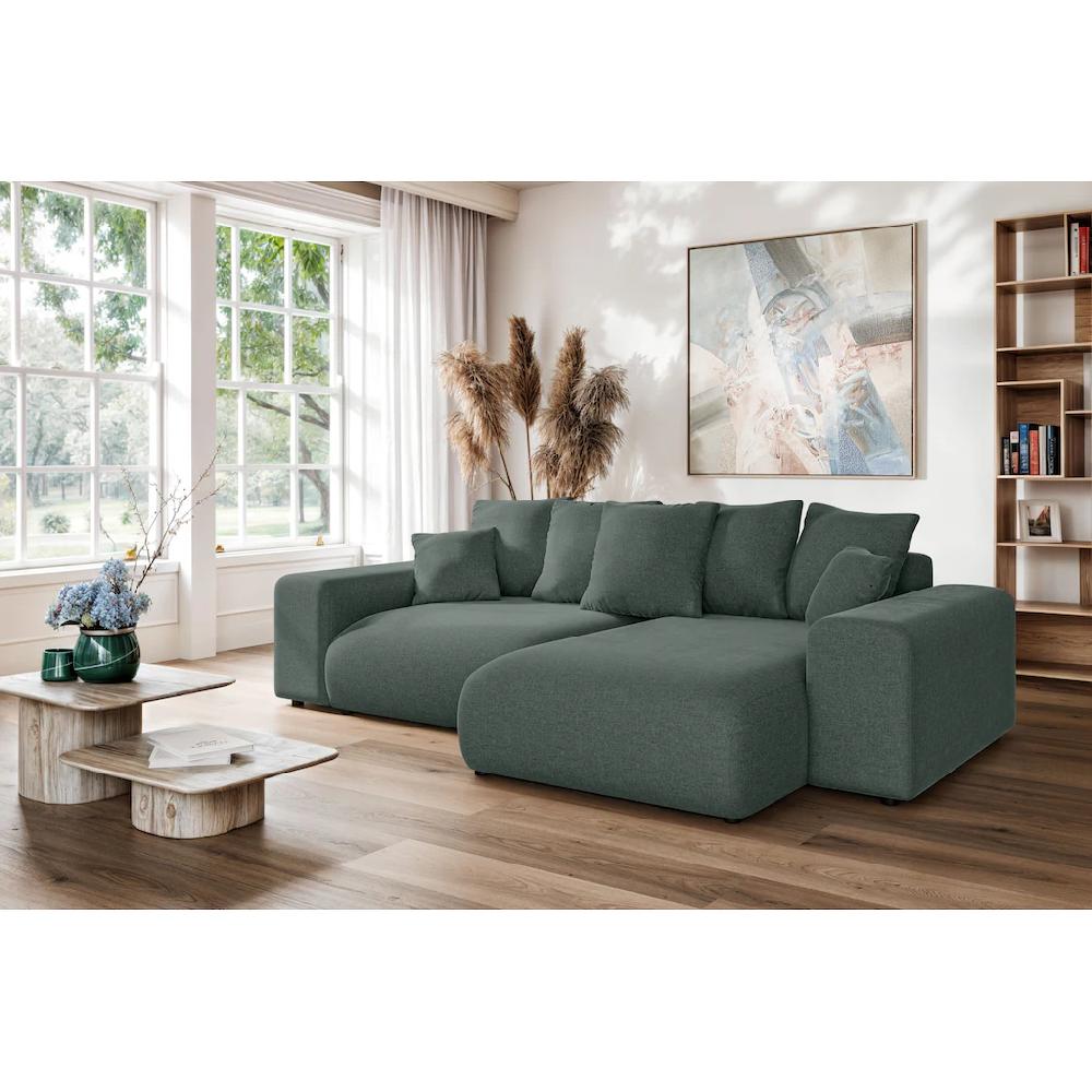 INOSIGN Ecksofa »LAKESIDE mit Bettfunktion und Bettkasten B/T/H 257/166/84 cm« L-Form Recamiere beidseitig montierbar Wellenunterfederung kaufen Nur noch ein Tag übrig
