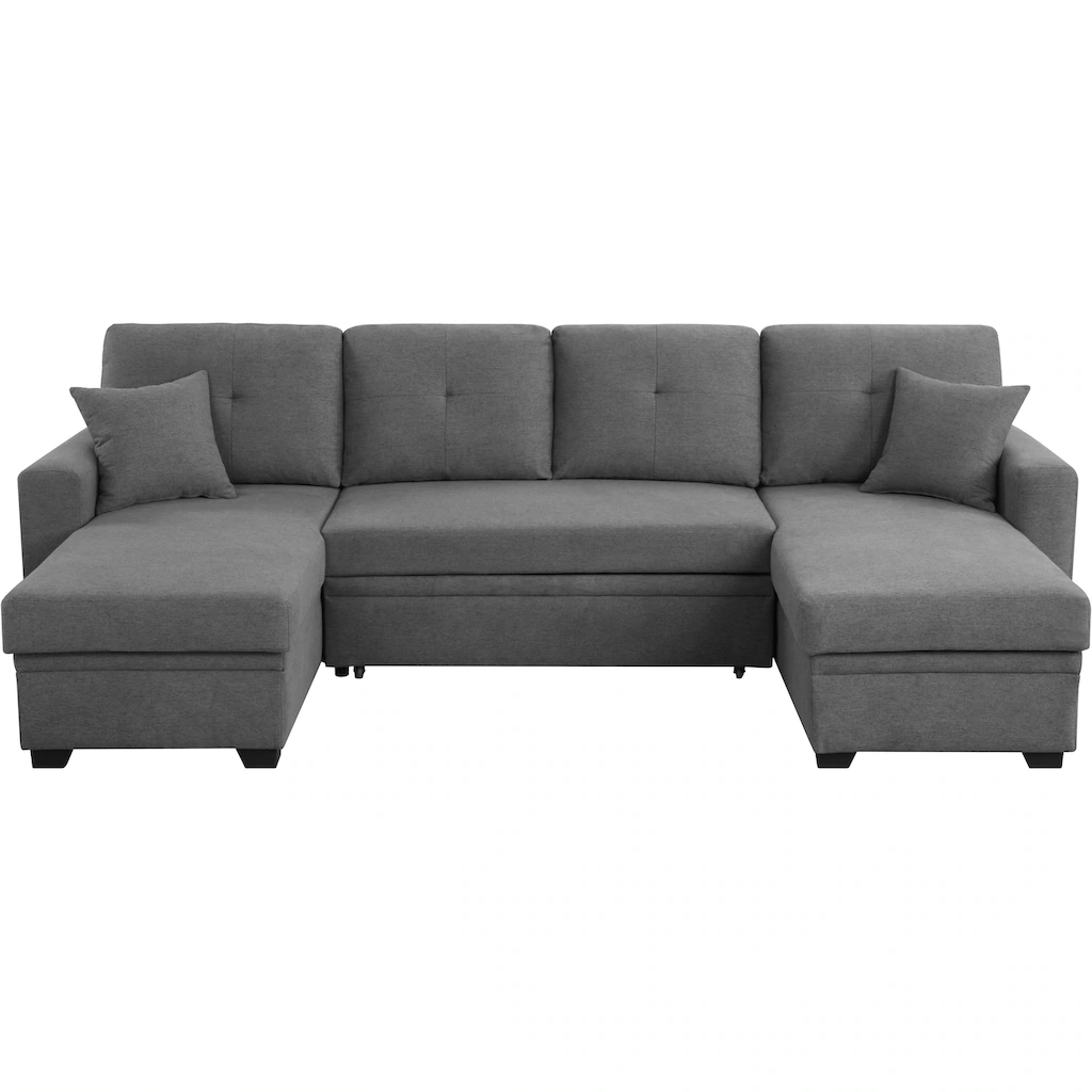 ATLANTIC home collection Wohnlandschaft »Gerrit U-Form« Wohnlandschaft Recamieren mit Bettkasten Bettfunktion kaufen Outlet