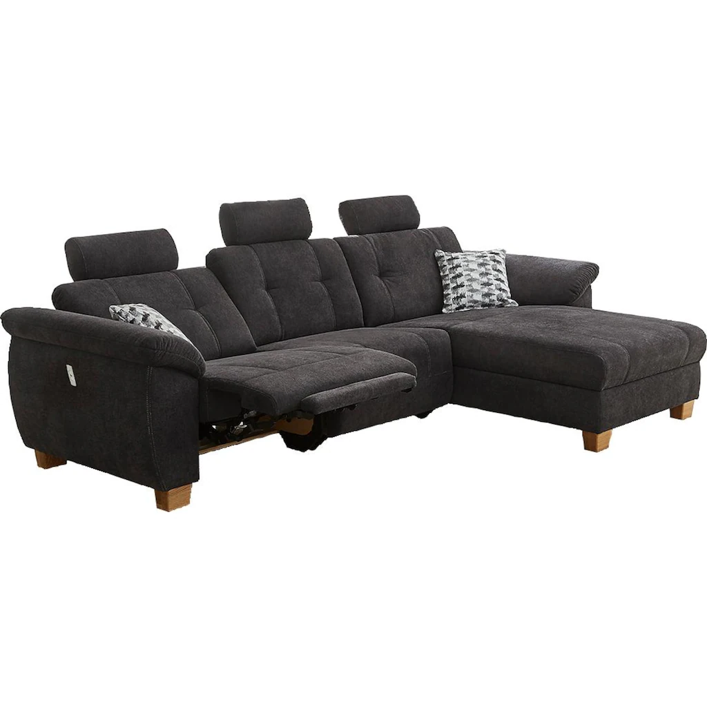 Jockenhöfer Gruppe Ecksofa »Savona L-Form« jeweils mit USB-Ladestation an der Armlehne und mit Relaxfunktion kaufen Begrenztes Angebot