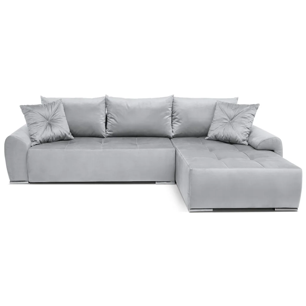 COLLECTION AB Ecksofa »30 Jahre Jubiläums-Modell Bilbao L-Form« inkl. Bettfunktion und Bettkasten Zierkissen mit Strassstein kaufen Osterangebot
