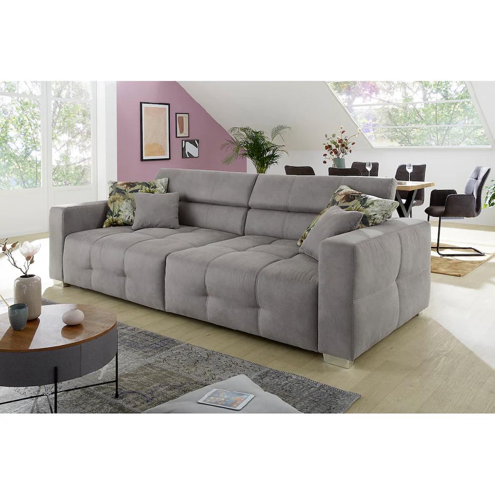 Jockenhöfer Gruppe Big-Sofa Trento mit verstellbaren Kopfstützen und 4 Kissen kaufen Muttertagsangebot